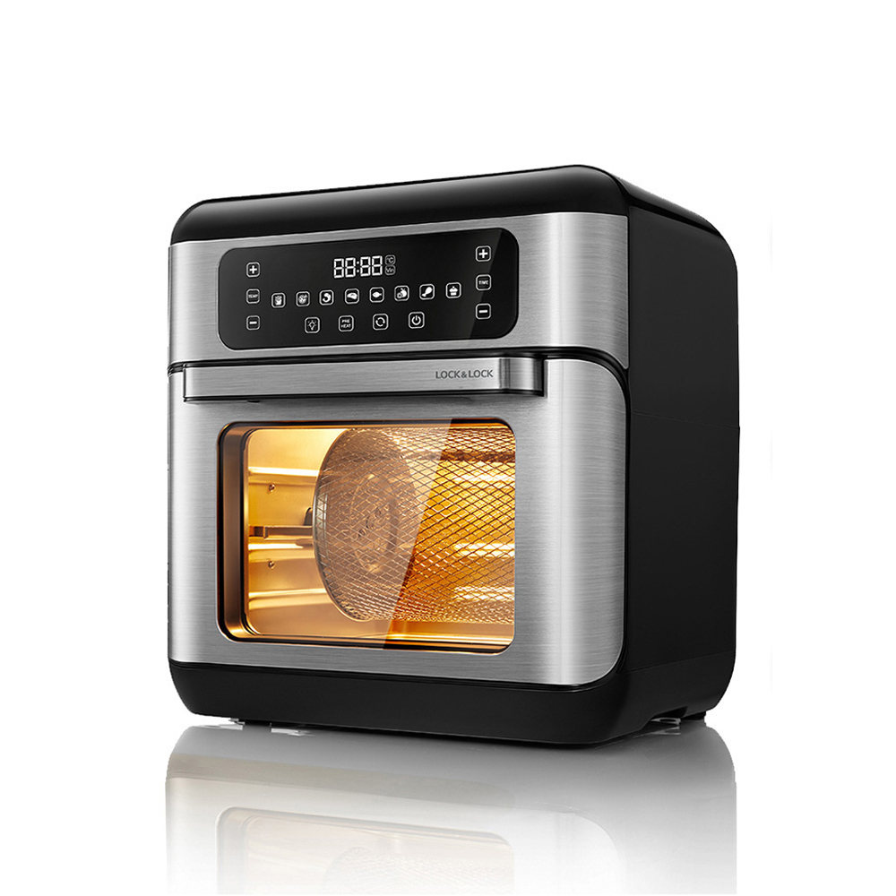 [Áp voucher giảm thêm 300k] Lò Nướng Chân Không Điện Tử LocknLock Digital Air Fryer Oven 10L - Màu Đen - EJF291BLK